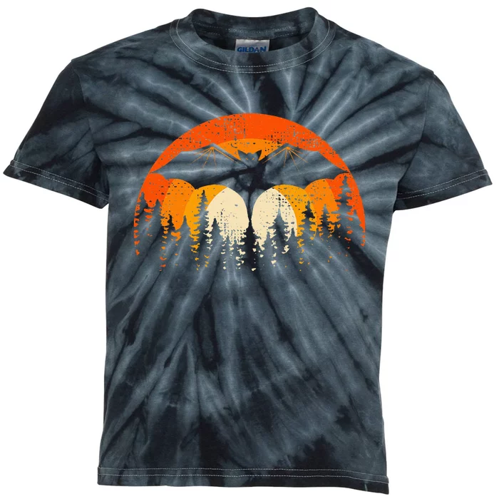 Bats Are Cool Lovely Bat Sunset School Summer Break Kids Tie-Dye T-Shirt