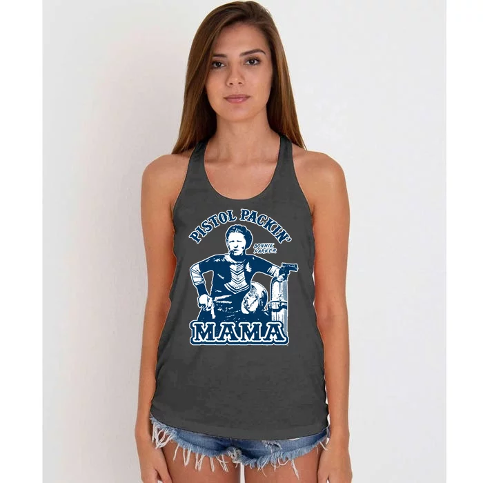 Bonnie And Clyde Pistol Packin Mama Women's Knotted Racerback Tank