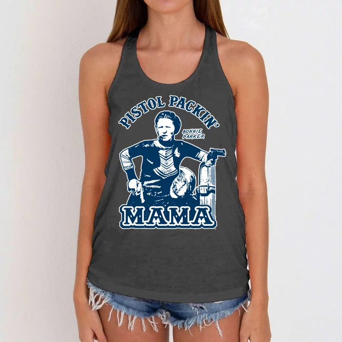 Bonnie And Clyde Pistol Packin Mama Women's Knotted Racerback Tank