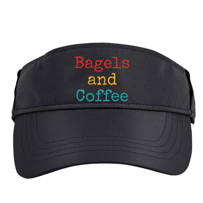 Bagels And Coffee Funny Adult Drive Performance Visor