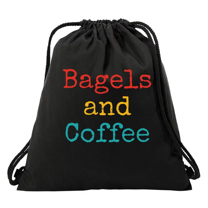 Bagels And Coffee Funny Drawstring Bag