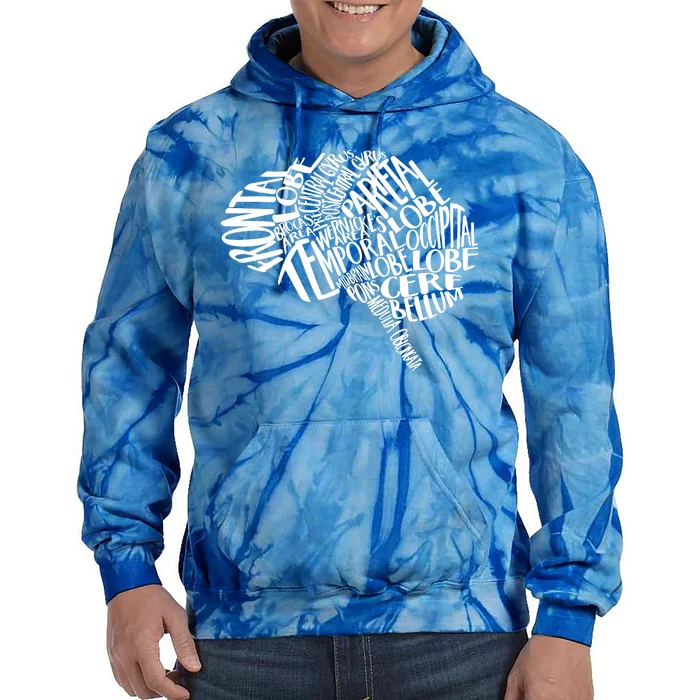 Brain Anatomy Cool Gift Rn Neuroscience Nurse Neurologist Tie Dye Hoodie