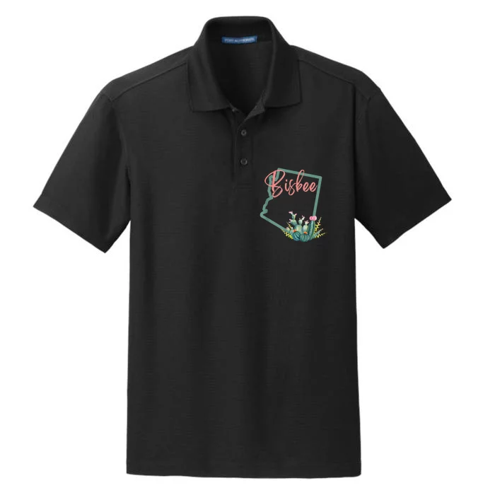 Bisbee Arizona Cacti State Souvenir Dry Zone Grid Performance Polo