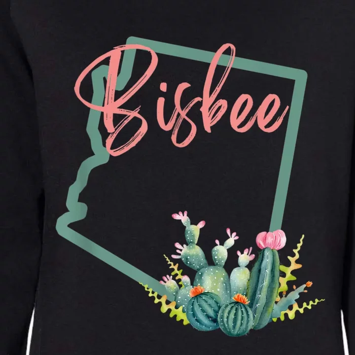 Bisbee Arizona Cacti State Souvenir Womens California Wash Sweatshirt