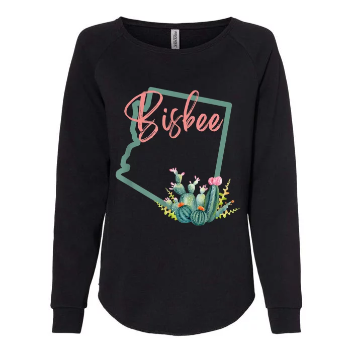 Bisbee Arizona Cacti State Souvenir Womens California Wash Sweatshirt