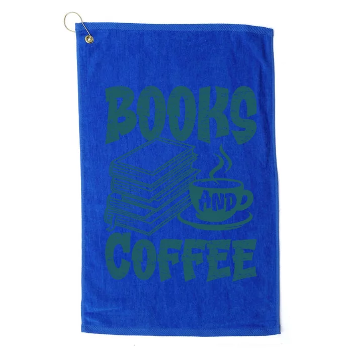 Books And Coffee Reading Books Lover Bookish Bookworm Funny Gift Platinum Collection Golf Towel