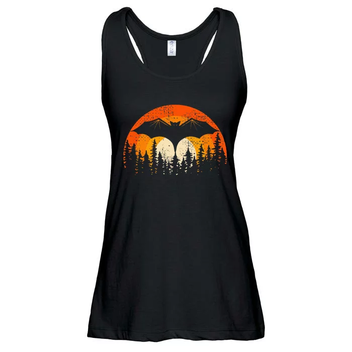 Bats Are Cool Lovely Bat Sunset School Summer Break Ladies Essential Flowy Tank