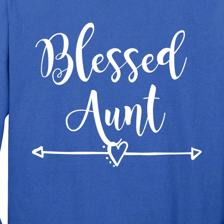 Blessed Aunt Cute Aunt Vibes For Best Auntie Gift Tall Long Sleeve T-Shirt