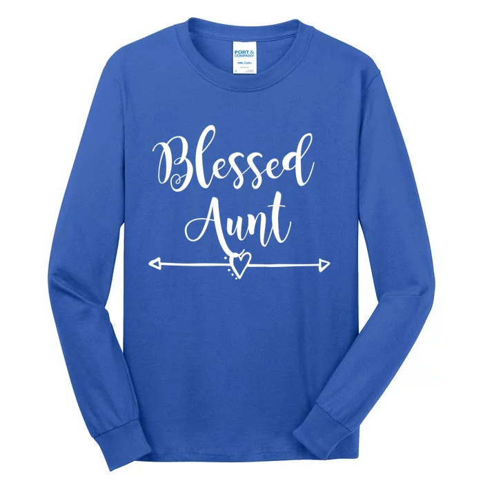 Blessed Aunt Cute Aunt Vibes For Best Auntie Gift Tall Long Sleeve T-Shirt