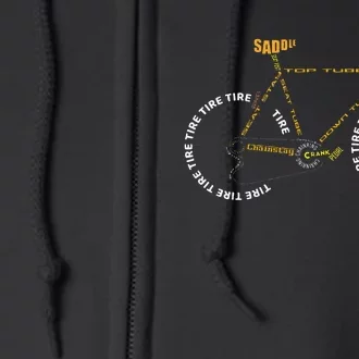 Bicycle Anatomy Cute Cycling Is Life Full Zip Hoodie