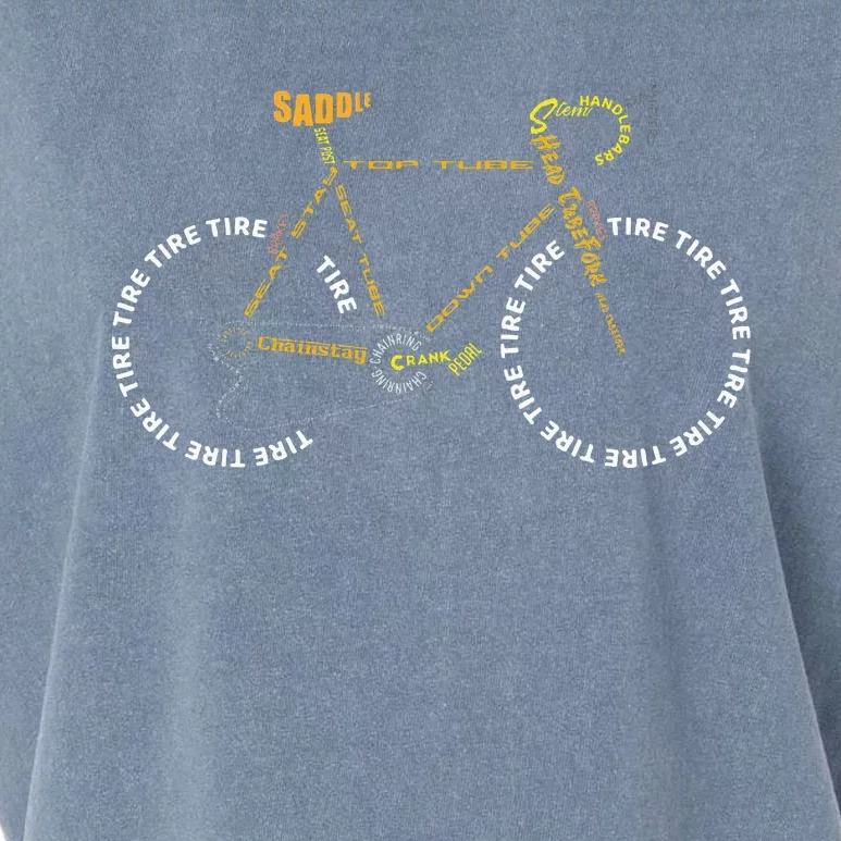 Bicycle Anatomy Cute Cycling Is Life Garment-Dyed Women's Muscle Tee