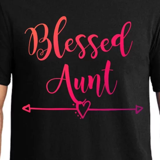 Blessed Aunt Cute Aunt Vibes For Best Auntie Gift Pajama Set