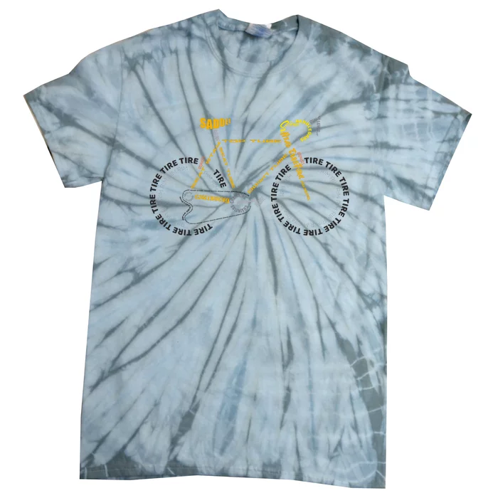 Bicycle Anatomy | Cute Cycling Is Life Gift Tie-Dye T-Shirt