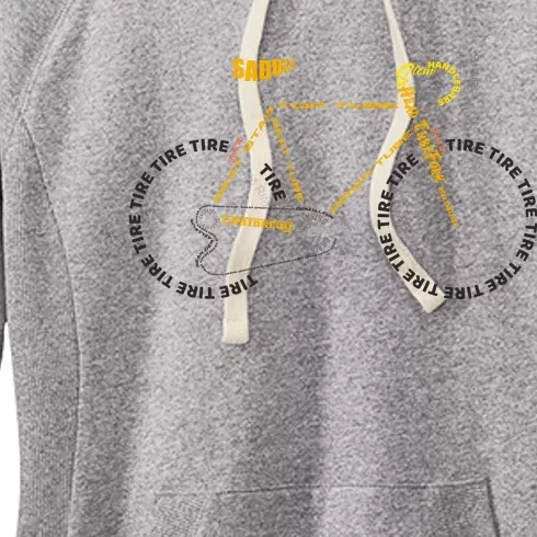 Bicycle Anatomy | Cute Cycling Is Life Gift Women's Fleece Hoodie