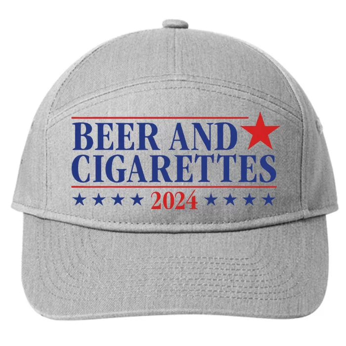 Beer And Cigarettes 2024 7-Panel Snapback Hat