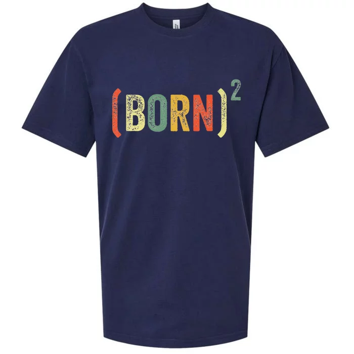 Born Again Christian Easter God Baptism Born Squared (Born)2 Sueded Cloud Jersey T-Shirt