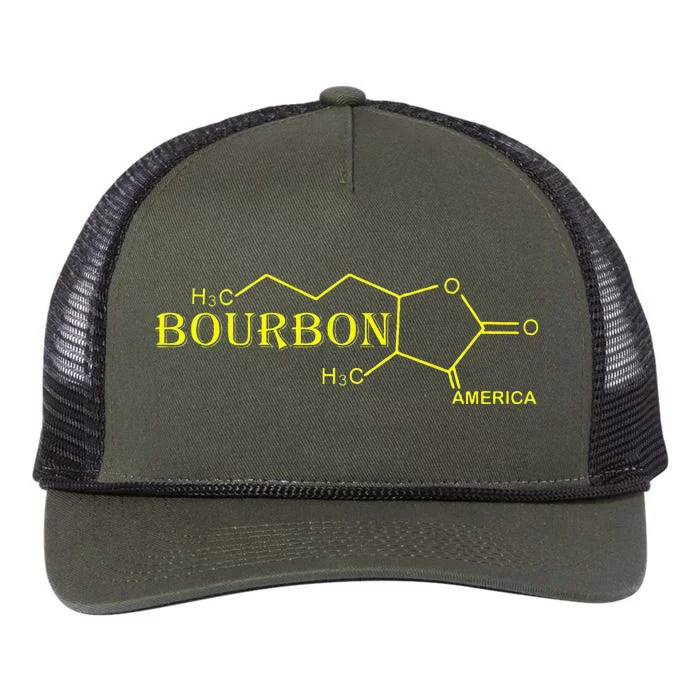 Bourbon America Chemistry Science Future Chemist Retro Rope Trucker Hat Cap