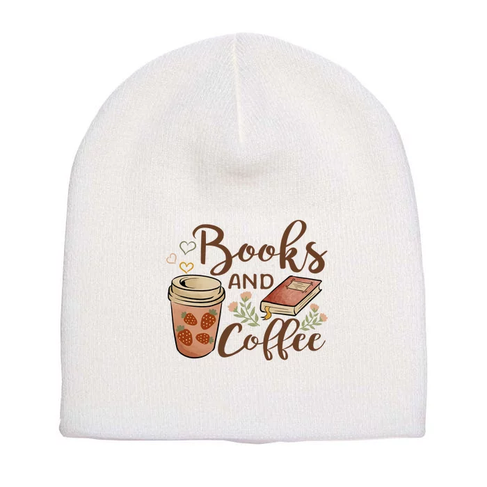 Book And Coffee Gift For Reading Books Short Acrylic Beanie