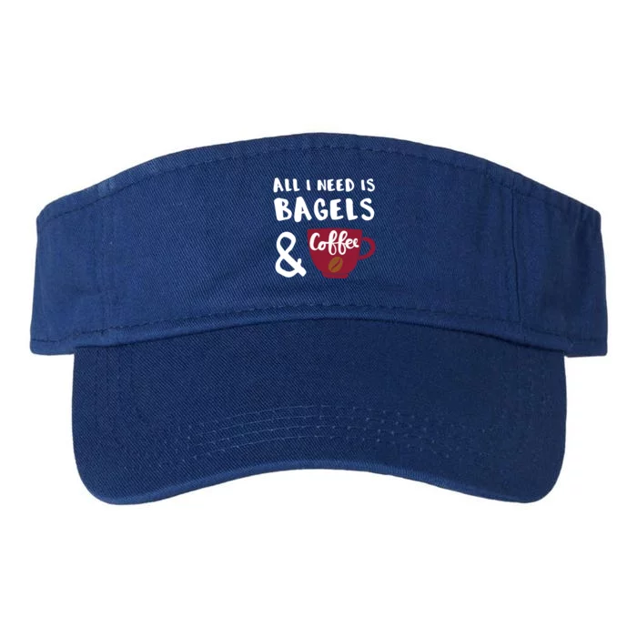 Bagels And Coffee Bagel Lover Gift Valucap Bio-Washed Visor