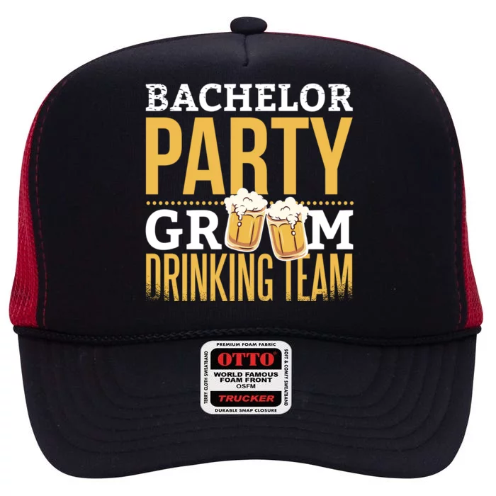 Bachelor Drinking Party High Crown Mesh Trucker Hat