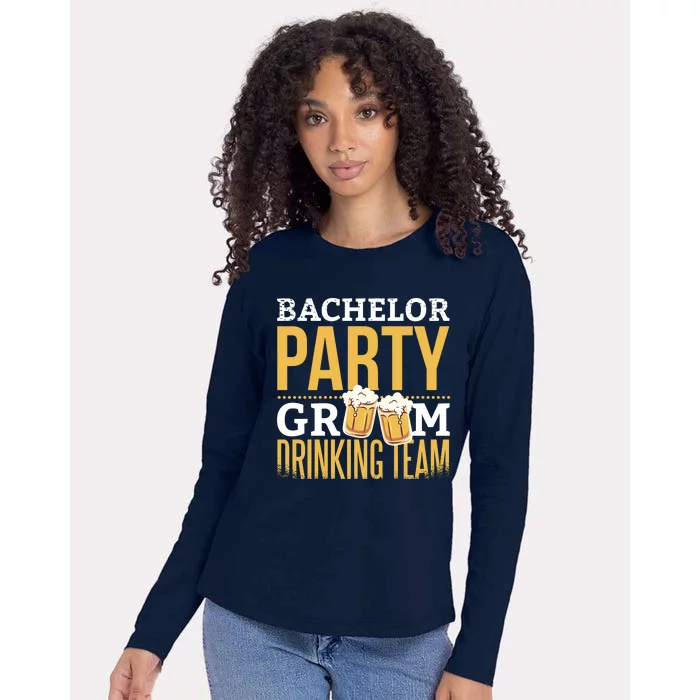 Bachelor Drinking Party Womens Cotton Relaxed Long Sleeve T-Shirt