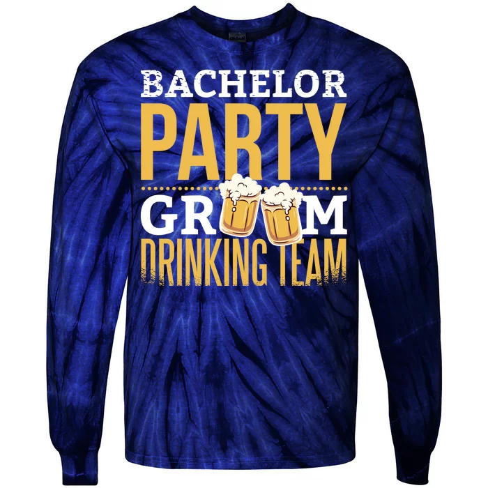 Bachelor Drinking Party Tie-Dye Long Sleeve Shirt