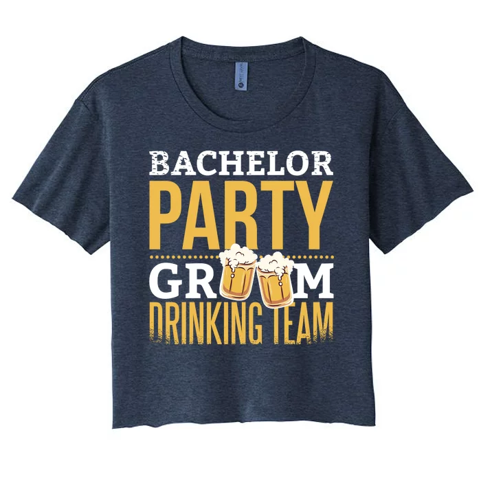 Bachelor Drinking Party Women's Crop Top Tee