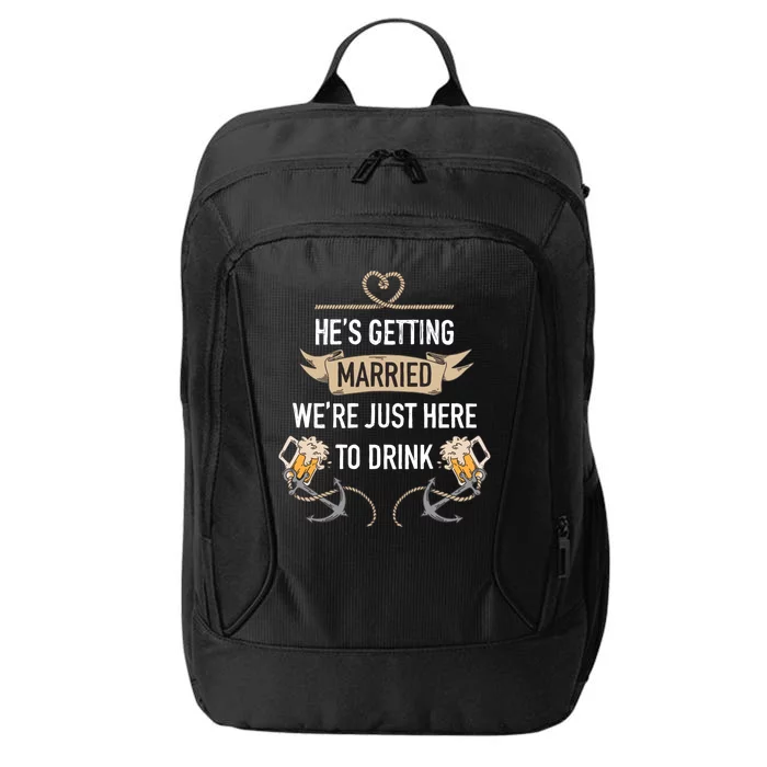 Bachelor Groom Drinking City Backpack