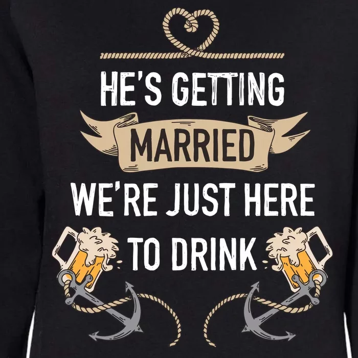 Bachelor Groom Drinking Womens California Wash Sweatshirt