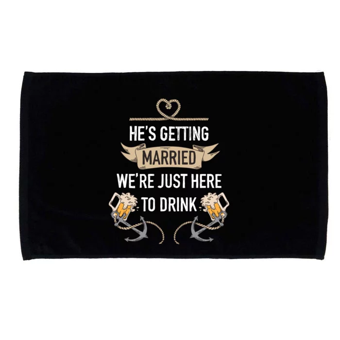 Bachelor Groom Drinking Microfiber Hand Towel