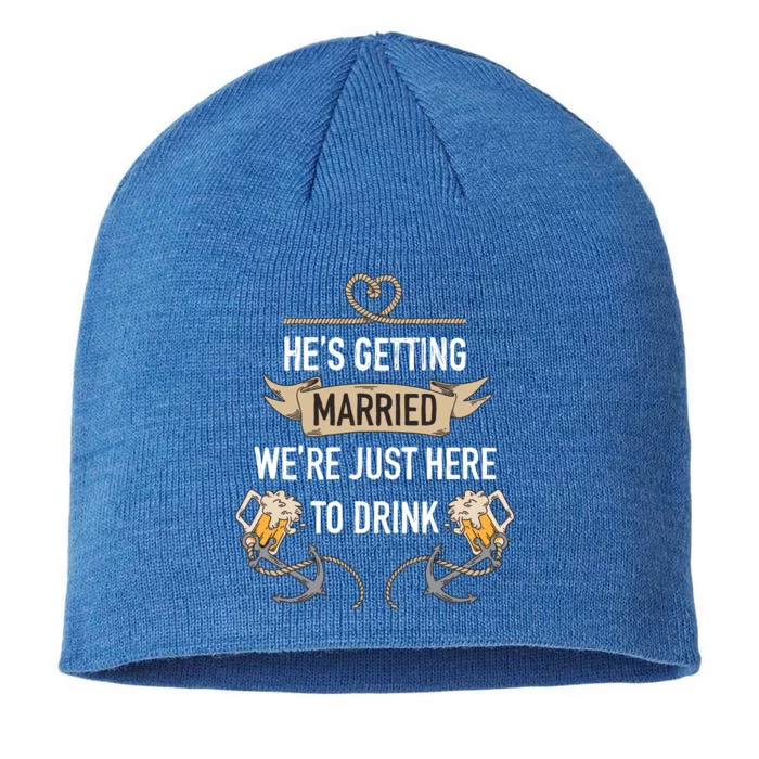 Bachelor Groom Drinking 8 1/2in Sustainable Knit Beanie