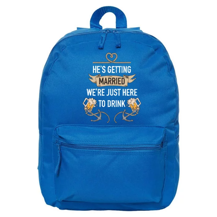 Bachelor Groom Drinking 16 in Basic Backpack