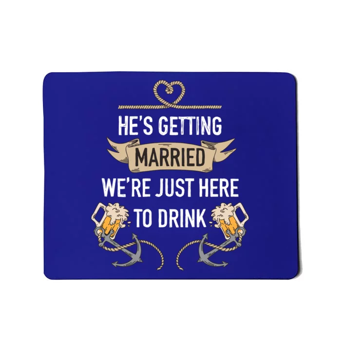 Bachelor Groom Drinking Mousepad