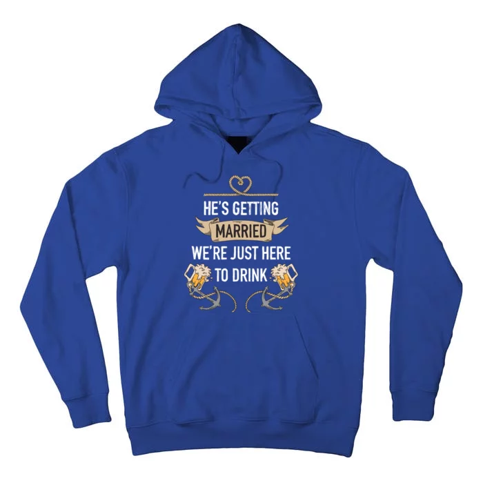 Bachelor Groom Drinking Tall Hoodie