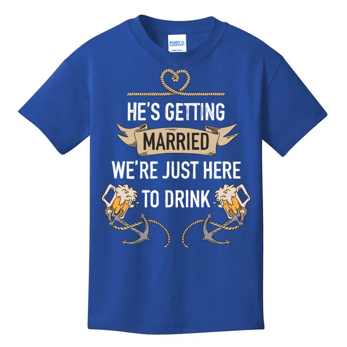 Bachelor Groom Drinking Kids T-Shirt