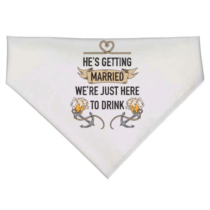 Bachelor Groom Drinking USA-Made Doggie Bandana