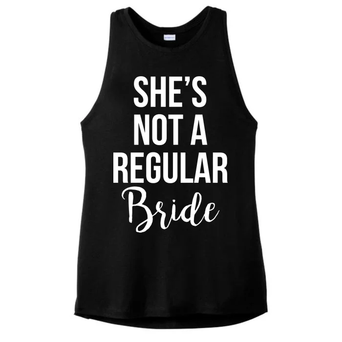 Bachelorette She's Not A Regular Bride Ladies Tri-Blend Wicking Tank