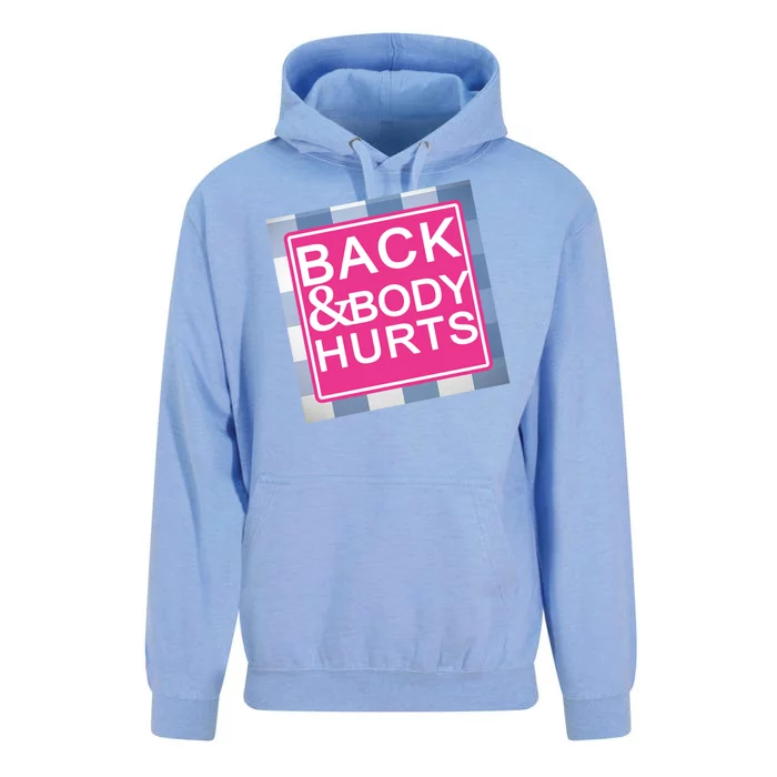 Back & Body Hurts Unisex Surf Hoodie