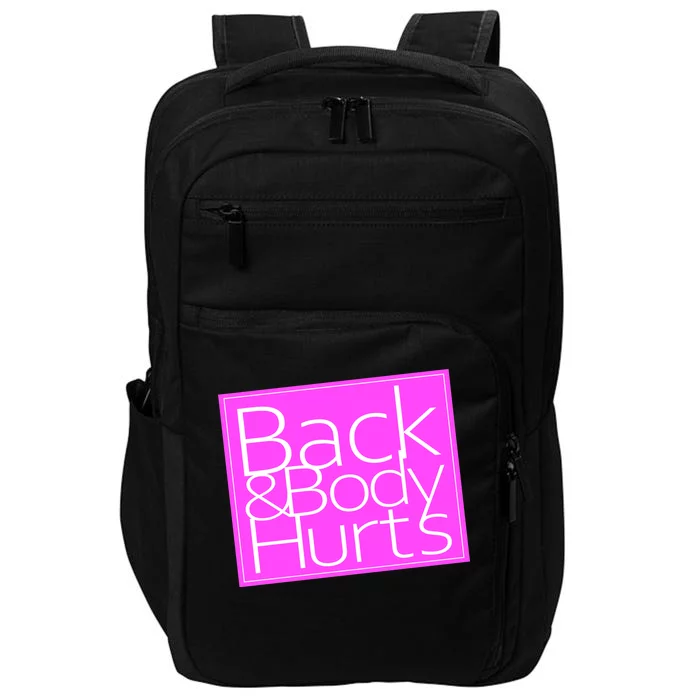 Back & Body Hurts Pink Logo Impact Tech Backpack