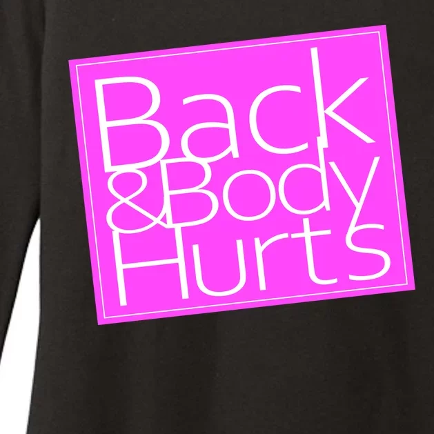 Back & Body Hurts Pink Logo Womens CVC Long Sleeve Shirt