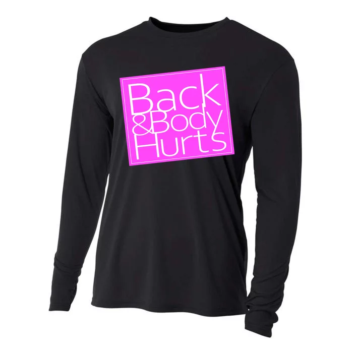 Back & Body Hurts Pink Logo Cooling Performance Long Sleeve Crew