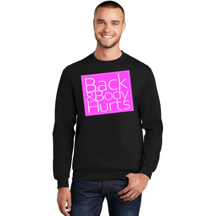 Back & Body Hurts Pink Logo Tall Sweatshirt