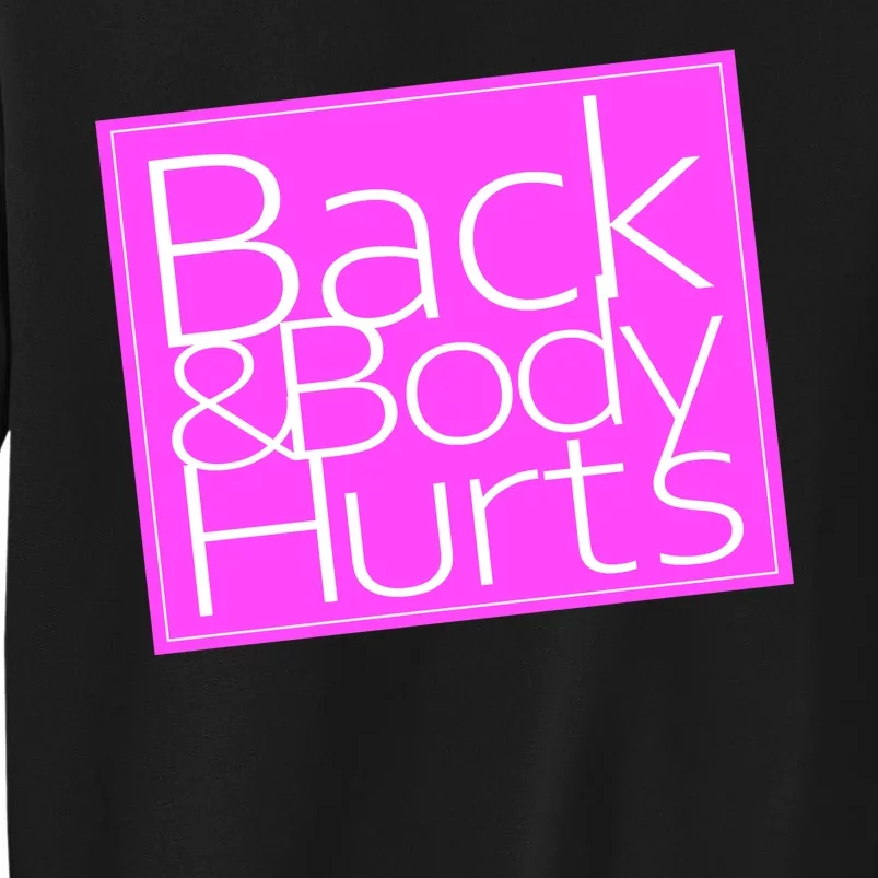 Back & Body Hurts Pink Logo Tall Sweatshirt