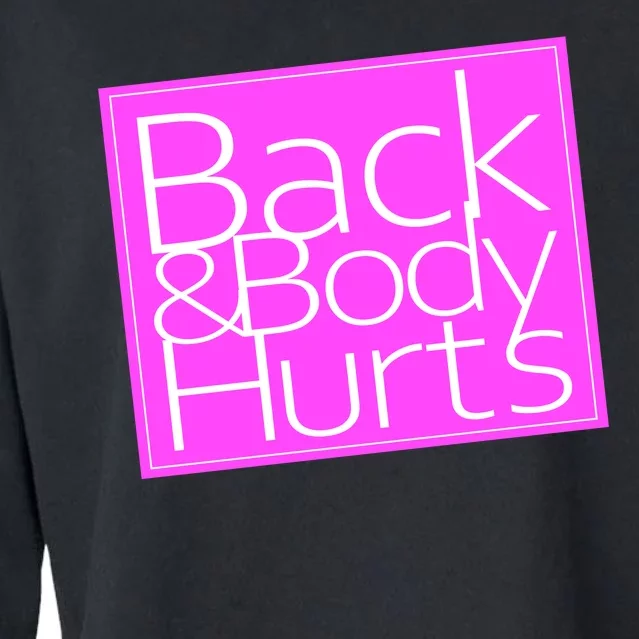 Back & Body Hurts Pink Logo Cropped Pullover Crew