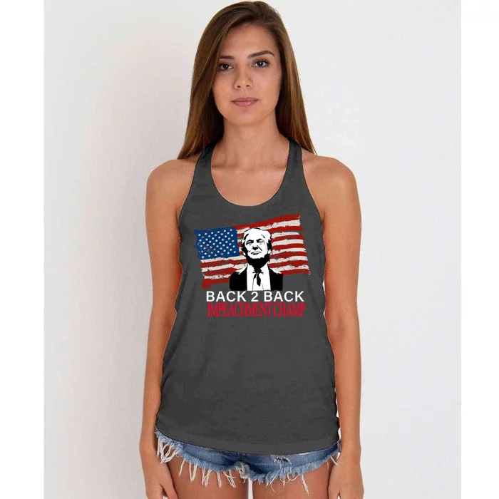 Back 2 Back Impeachment Champ Women's Knotted Racerback Tank