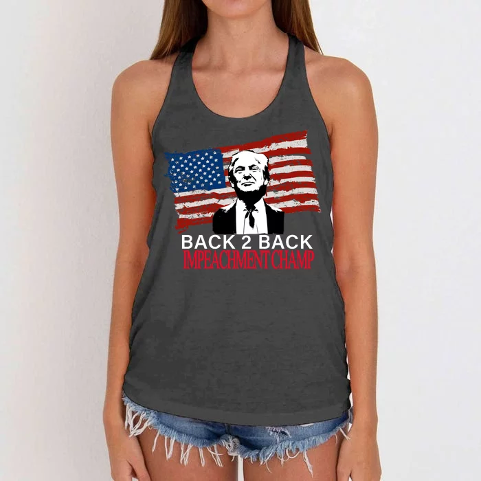 Back 2 Back Impeachment Champ Women's Knotted Racerback Tank