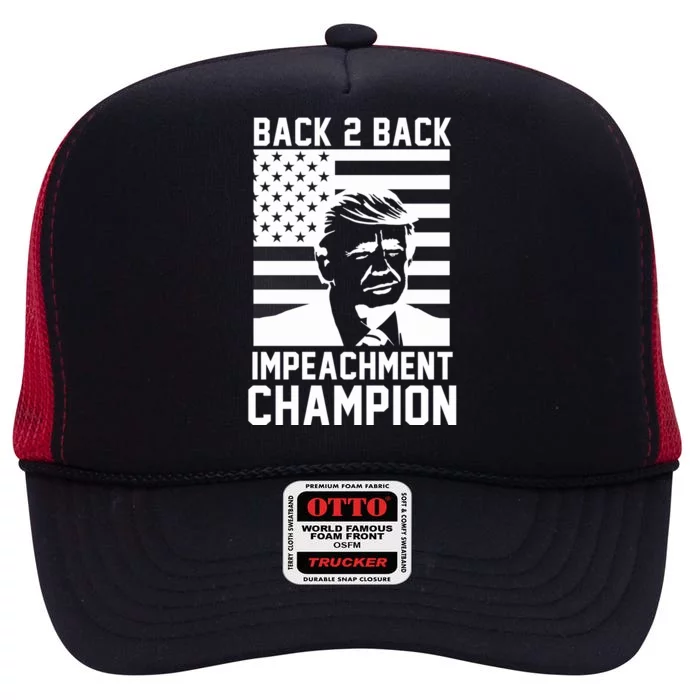 Back 2 Back Impeachment Champion High Crown Mesh Trucker Hat