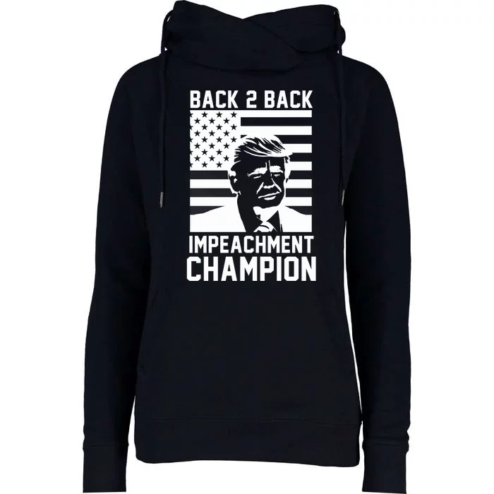 Back 2 Back Impeachment Champion Womens Funnel Neck Pullover Hood