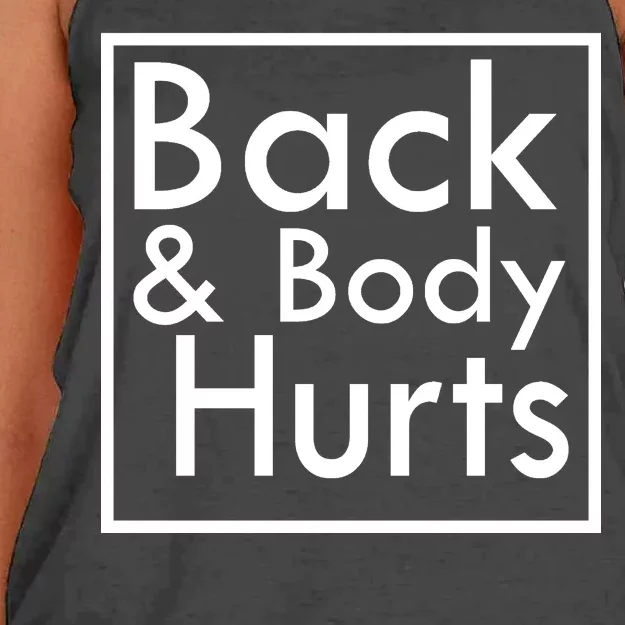 Back And Body Hurts Women's Knotted Racerback Tank