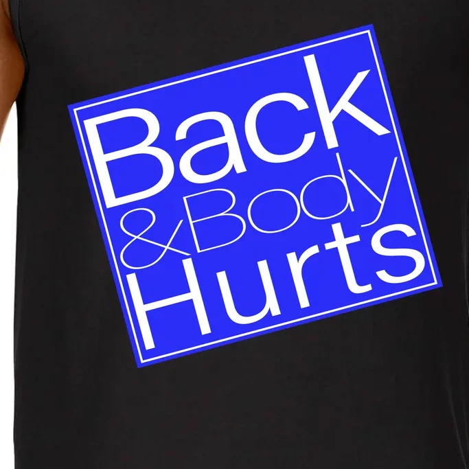 Back and Body Hurts Blue Logo Comfort Colors® Tank Top